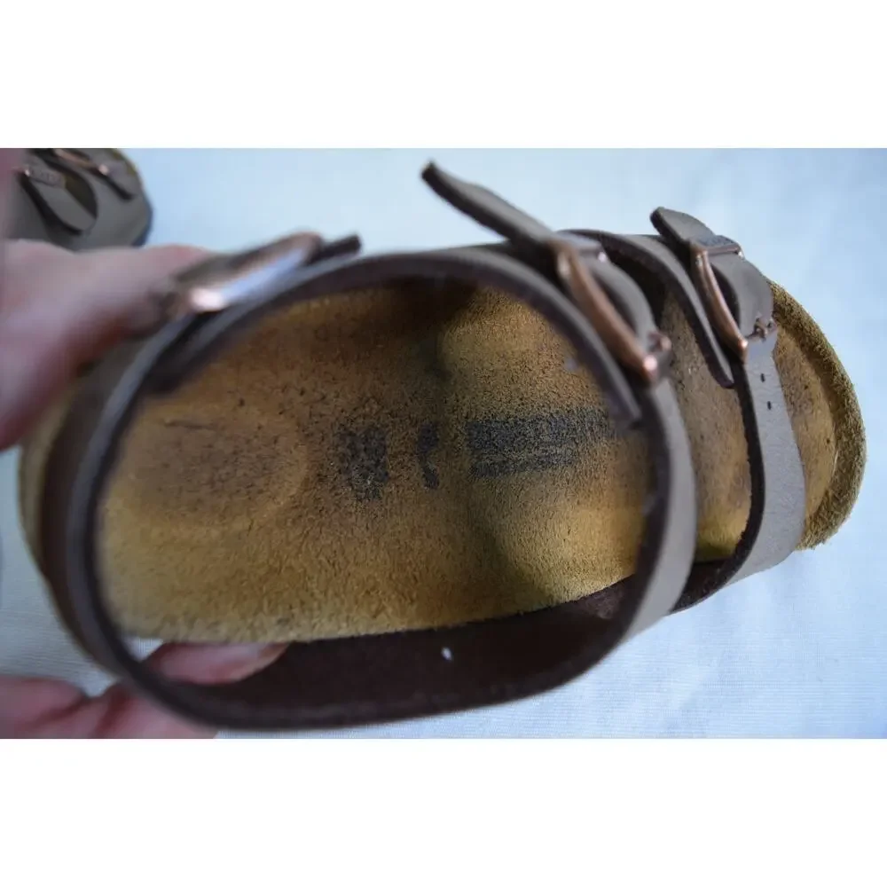Birkenstock Kids Brown Three-Strap Sandals